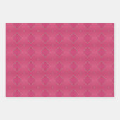 シックな緑とピンクの幾何学的モダンデザイン ラッピングペーパーシート (正面3)