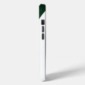 シックな緑と白の幾何学的モダン Case-Mate iPhoneケース (裏面 / 左)