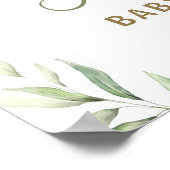 シックな緑のノアの箱舟の赤ちゃんシャワー歓迎サイン ポスター (角)