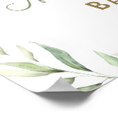 シックな緑のノアの箱舟バプテスムウェルカム ポスター (角)