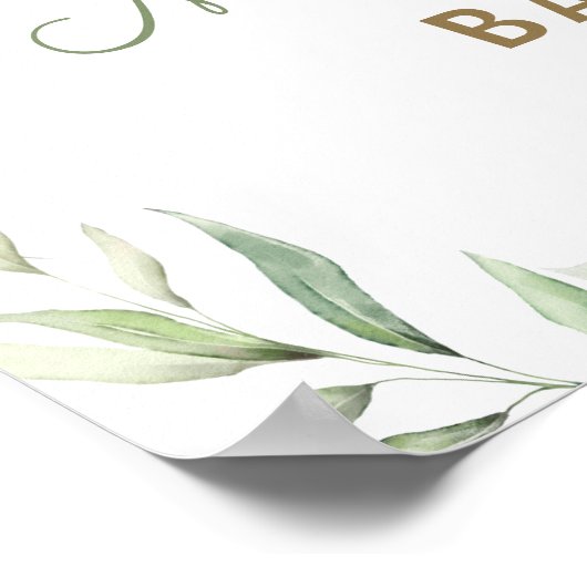 シックな緑のノアの箱舟バプテスムウェルカム ポスター (角)