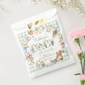 シックな緑の子供部屋ライムニュートラルベビーシャワー フェイバーバッグ (封をした状態)