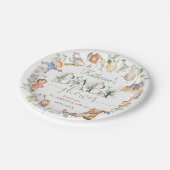 シックな緑の子供部屋ライムベビーシャワーニュートラル ペーパープレート (アングル)