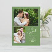 シックな緑の草木|の2写真私達は発表駆け落ちしました 案内状 (スタンド正面)