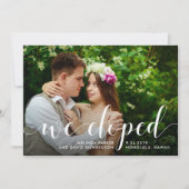 シックな緑の草木|私達は発表写真の駆け落ちしました 案内状 (正面)