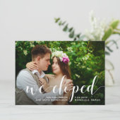 シックな緑の草木|私達は発表写真の駆け落ちしました 案内状 (スタンド正面)