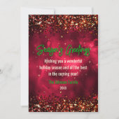 シックな緑の赤い大理石アートクリスマスの新年 (正面)