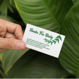 シックな緑の赤ちゃんシャワーベビー エンクロージャーカード