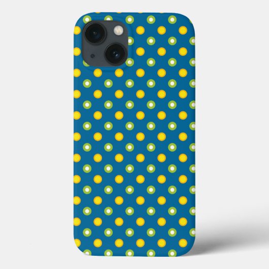 シックな緑の黄色の水玉模様ケース – メイトiPadケース Case-Mate iPhoneケース (裏面)