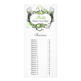 シックな緑、黒、白のサービスラックカード ラックカード