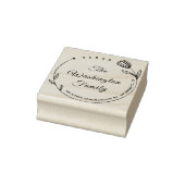 シックな美しい花の丸い家族の名前 ラバースタンプ (スタンプ)