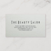 シックな美容師とメイクアップアーティスト紙テクスチャ 名刺 (裏面)