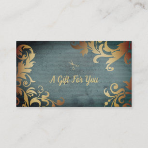 シックな美容師の美容師のギフト券 割引カード