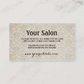 シックな美容師の美容師のメーキャップアーティストの花柄 名刺 (裏面)
