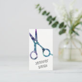 シックな美容師の美容師は銀河系を切ります 予約カード (スタンド正面)