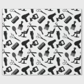 シックな美容師パターン ラッピングペーパー (フラット)