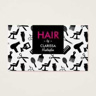 シックな美容師 名刺
