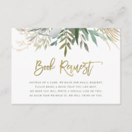 シックな群葉|のベビーの本の要求 エンクロージャーカード