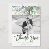 シックな群葉|の写真の結婚式 サンキューカード (正面)