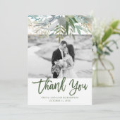 シックな群葉|の写真の結婚式 サンキューカード (スタンド正面)