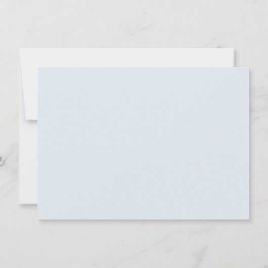 シックな色あせた薄紫と埃っぽい青い葉 招待状 (裏面)