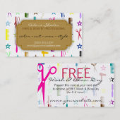 シックな色相多彩な毛及び美しいのクーポンの割引 割引カード (正面/裏面)