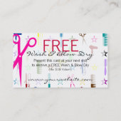 シックな色相多彩な毛及び美しいのクーポンの割引 割引カード (裏面)