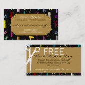 シックな色相多彩な毛及び美しいのクーポンの割引 割引カード (正面/裏面)