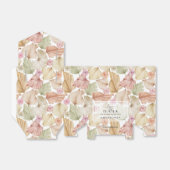 シックな花と葉ブライダルシャワー フェイバーボックス (折り畳みなし)