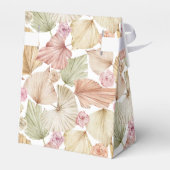 シックな花と葉ブライダルシャワー フェイバーボックス (裏面サイド)