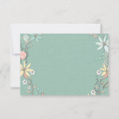 シックな花のリースの旗は感謝していしています サンキューカード (裏面)