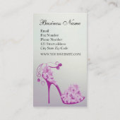 シックな花の小剣の靴のハイヒールポンプ 名刺 (裏面)