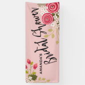 シックな花の庭のブライダルシャワーのお祝い 横断幕 (縦)