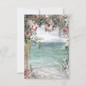 シックな花の海日付を保存 セーブザデート (裏面)