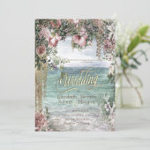 シックな花の海結婚ズ 招待状 (スタンド正面)