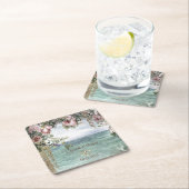 シックな花の海 スクエアペーパーコースター (インサイチュ)