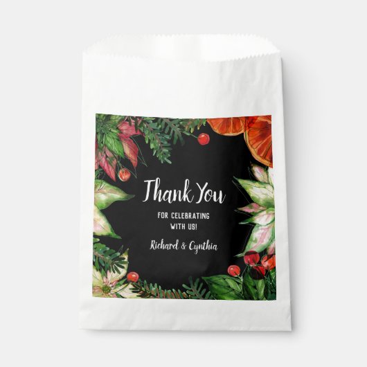 シックな花オレンジスライスベリー フェイバーバッグ (正面)