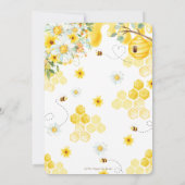 シックな花嫁へビーイエローフローラブライダルシャワー 招待状 (裏面)