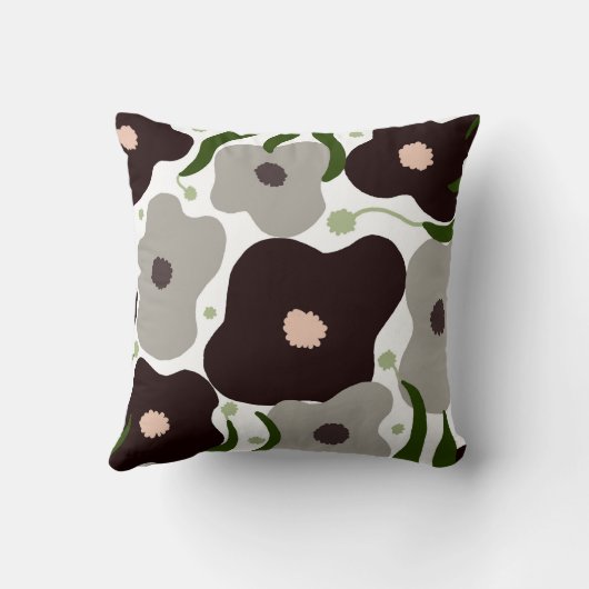 シックな花枕 クッション (裏面)