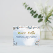 シックな花枝おむつラッフルベビーシャワー エンクロージャーカード (スタンド正面)