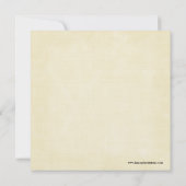 シックな花柄の渦巻の卒業パーティーの発表 招待状 (裏面)