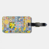 シックな花瓶オ地中海のレンジタイルのモノグラム ラゲッジタグ (裏面横)