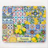 シックな花瓶オ地中海のレンジタイル マウスパッド (正面)