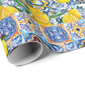 シックな花瓶オ地中海のレンジタイル ラッピングペーパー (ロールコーナー)