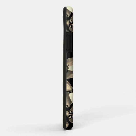 シックな芸術的水彩花の模様モノグラム Case-Mate iPhoneケース (裏面/右)