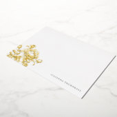 シックな英語バラルクセンパーソナル文房具 箔招待状 (回転した状態)