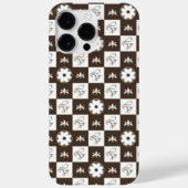 シックな茶色と白のパタ市松模様にーン Case-Mate iPhoneケース (裏面)