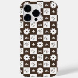 シックな茶色と白のパタ市松模様にーン Case-Mate iPhone 14 PRO MAXケース