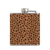 シックな茶色のチータープリントモノグラム フラスク (裏面)