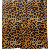 シックな茶色のヒョウ柄 シャワーカーテン (正面)